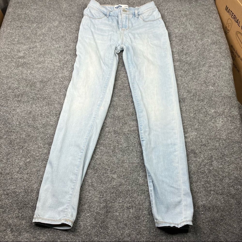 Old Navy Rockstar light Jeans Jegging Stretchy Mid Rise Skinny Leg Women's 14